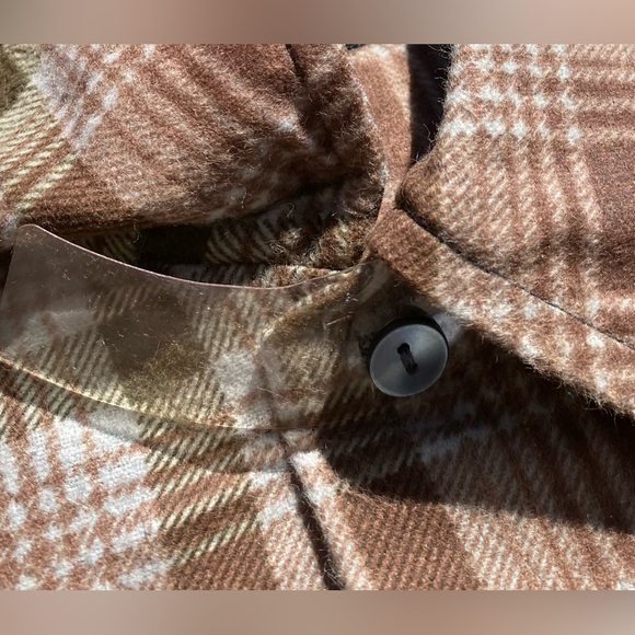 Vintage 60’s Sanforized Brown Plaid Cotton Flannel Lightweight Shirt Mens Medium - Picture 8 of 9